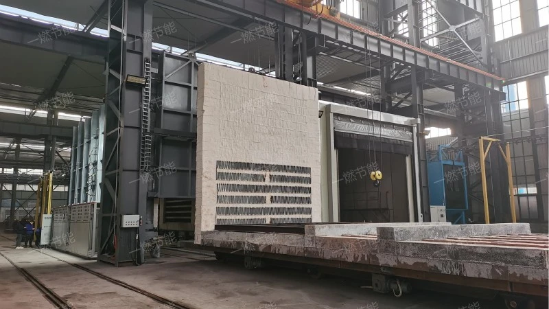 Trolley electric heating furnace