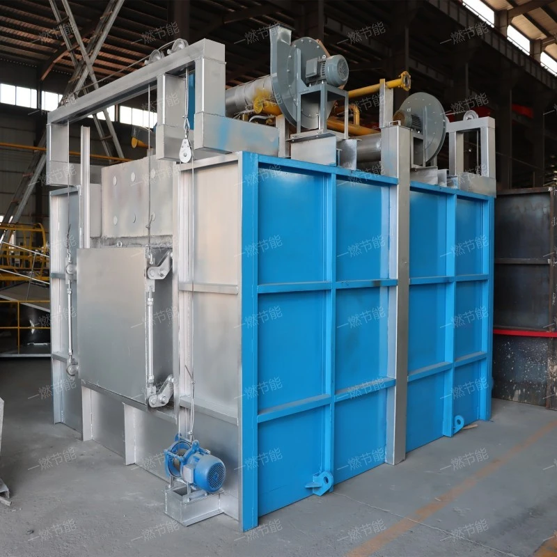 Regenerative gas through forging heating furnace