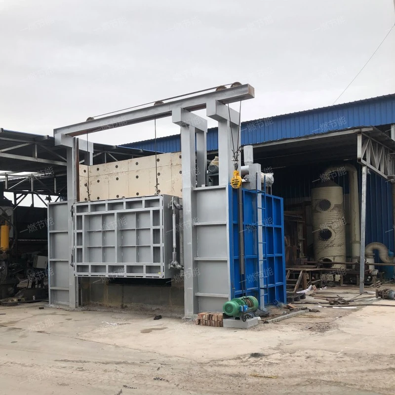 Natural gas regenerative through forging heating furnace
