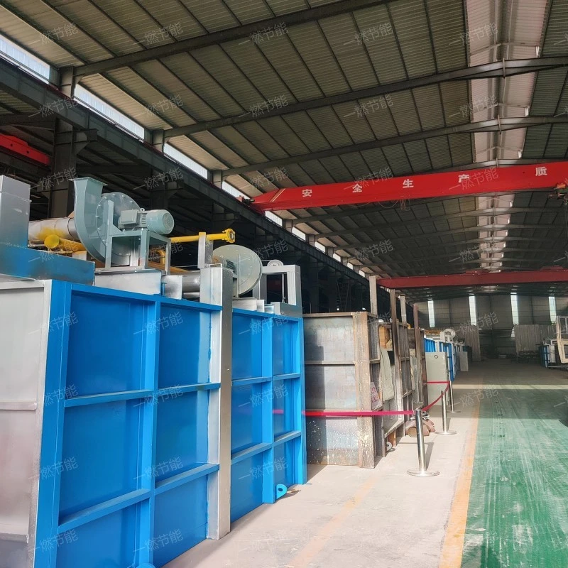 Double pass mold shell roasting furnace