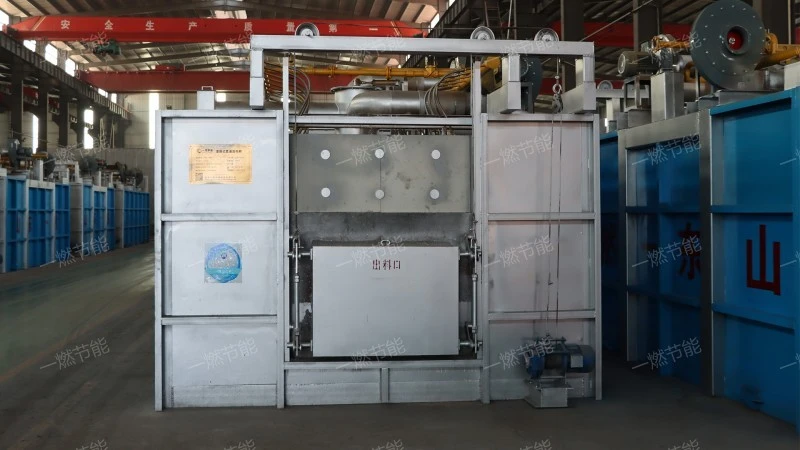 Regenerative gas through forging heating furnace