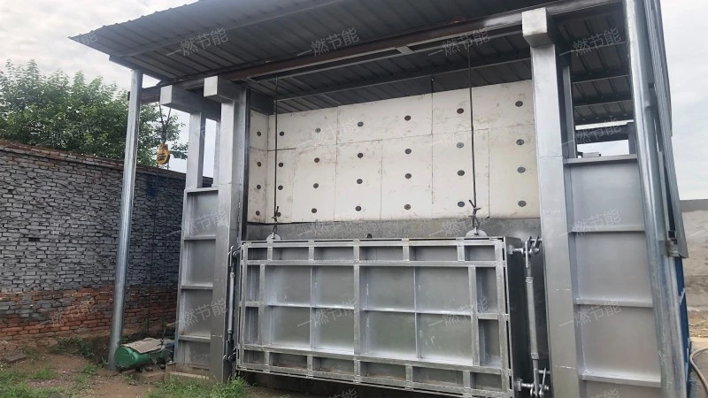 Double pass mold shell roasting furnace