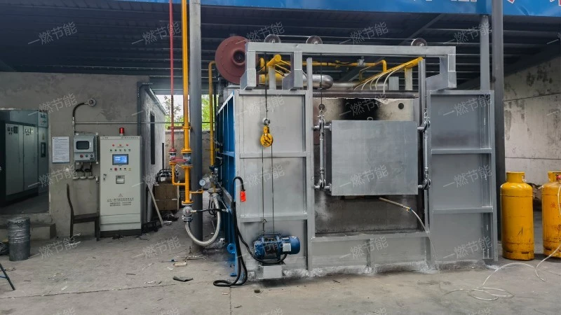Double pass mold shell roasting furnace