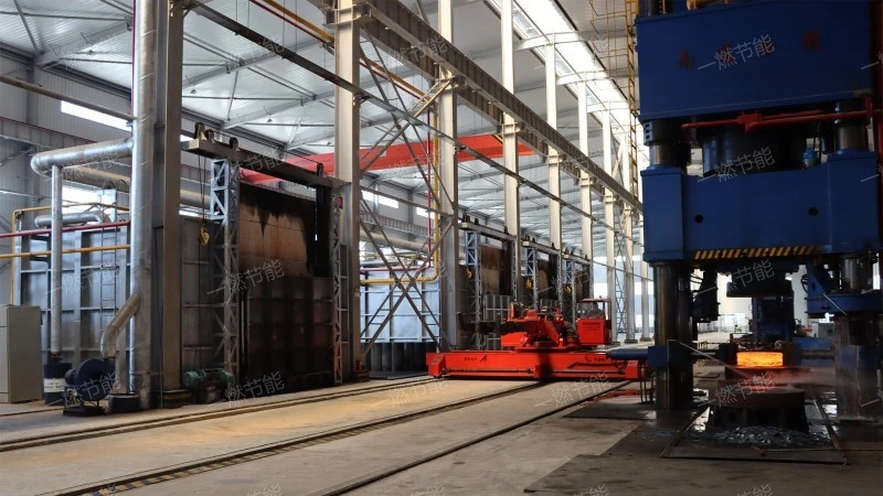 Stepped bottom continuous heating furnace