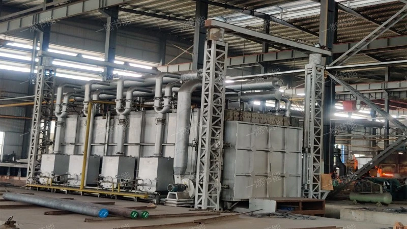 Stepped bottom continuous heating furnace