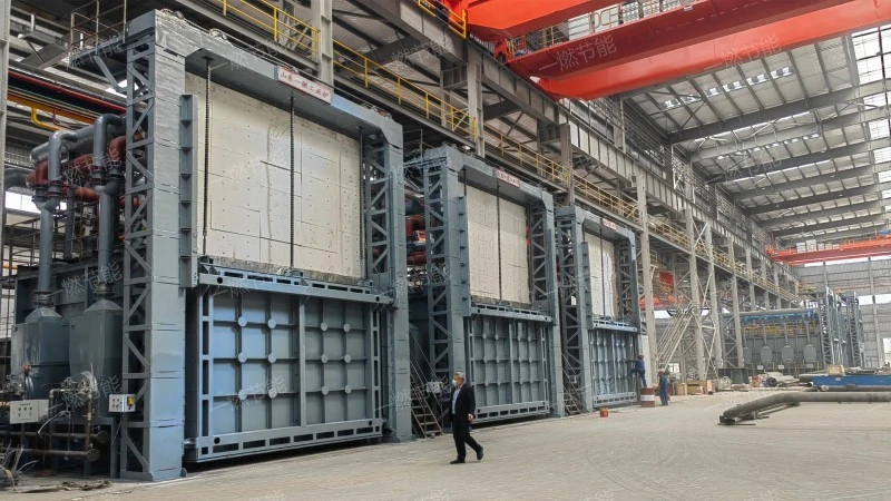 Dual car low-temperature heating furnace