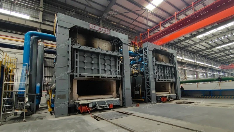 Double door annealing natural gas trolley furnace